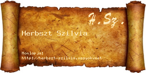 Herbszt Szilvia névjegykártya