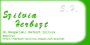 szilvia herbszt business card